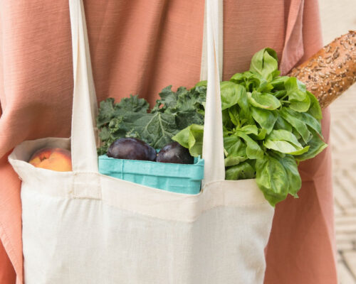 Bag with market goods