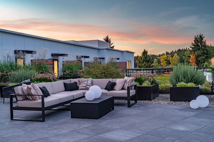 Rooftop Terrace at Aria Apartments in Redmond, WA